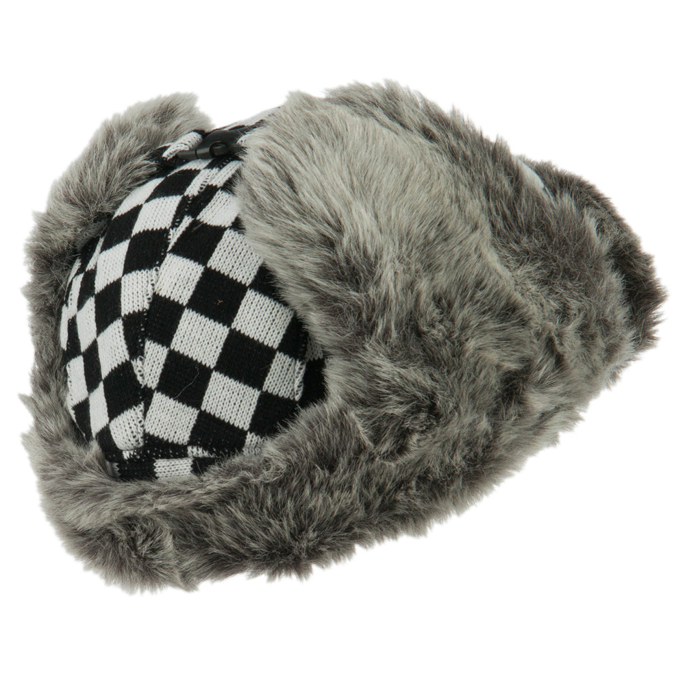 Jacquard Checkered Trooper Hat