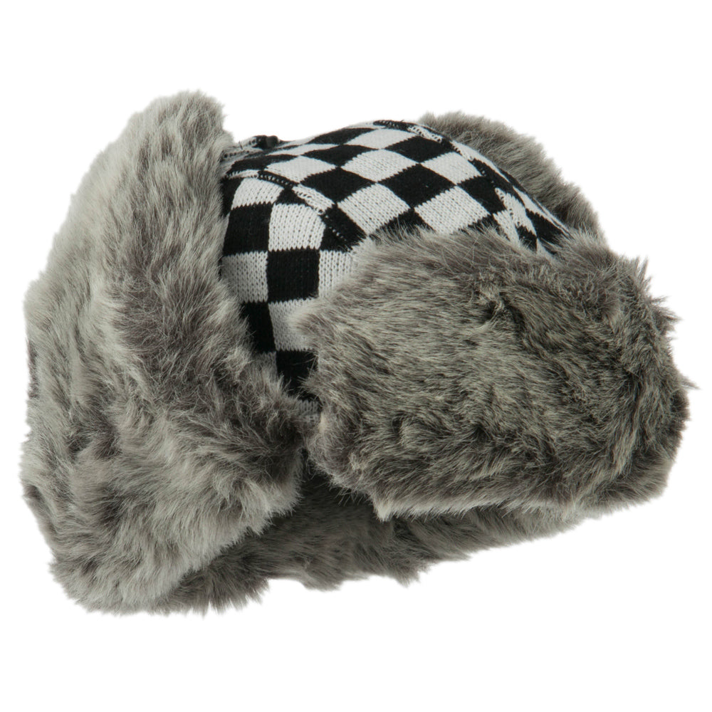 Jacquard Checkered Trooper Hat