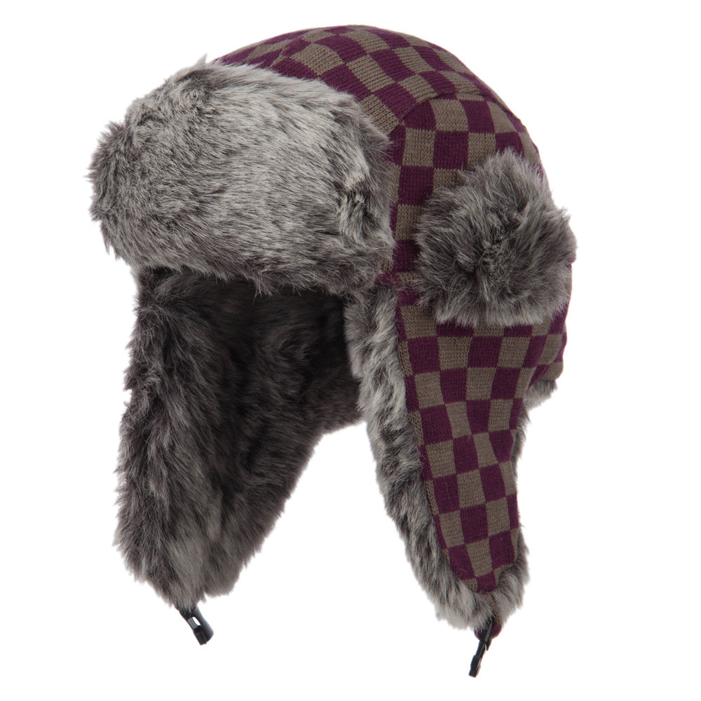 Jacquard Checkered Trooper Hat