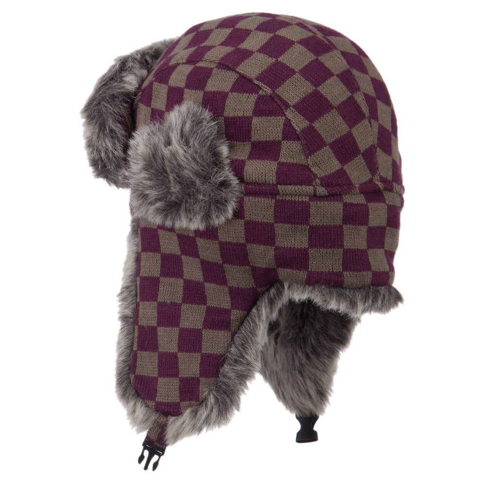 Jacquard Checkered Trooper Hat