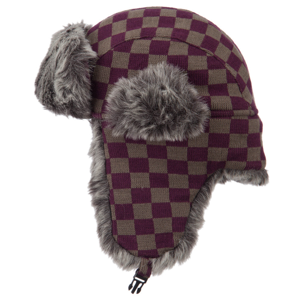 Jacquard Checkered Trooper Hat