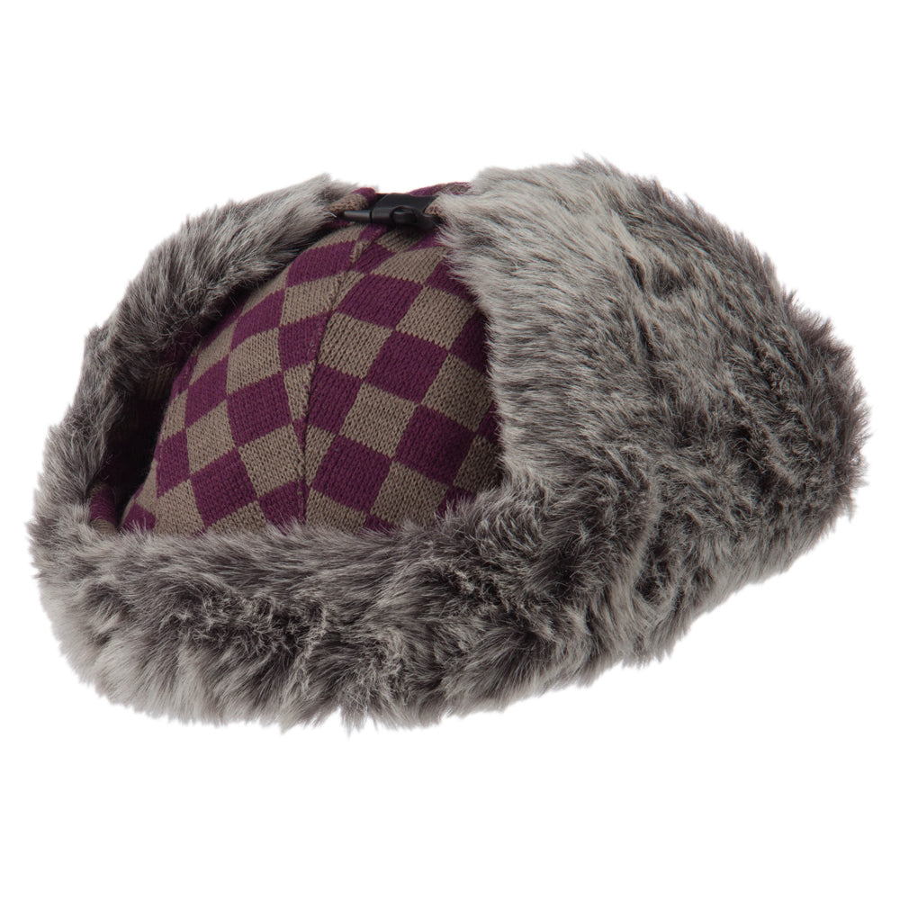 Jacquard Checkered Trooper Hat