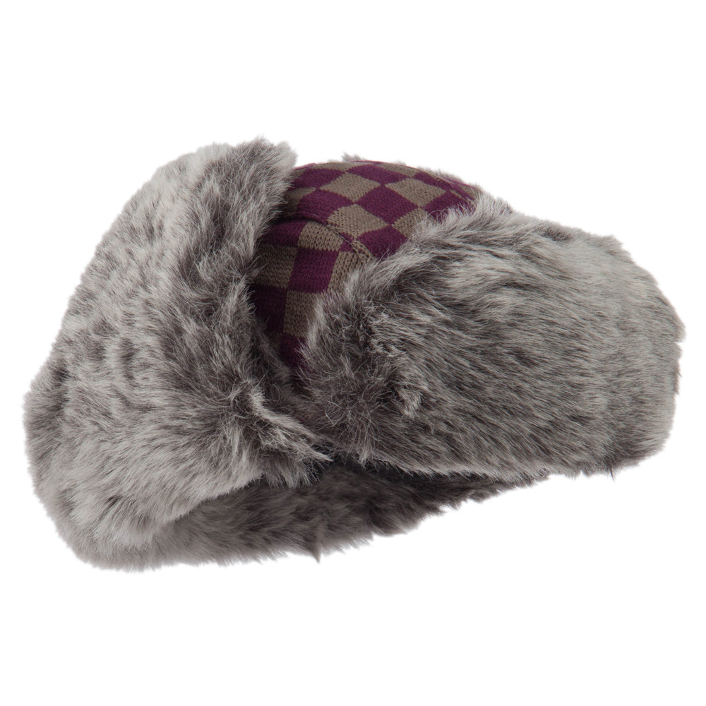 Jacquard Checkered Trooper Hat