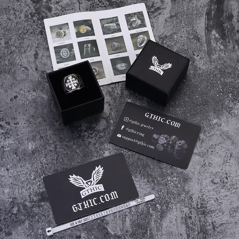 Jerusalem Cross Stainless Steel Religion Ring