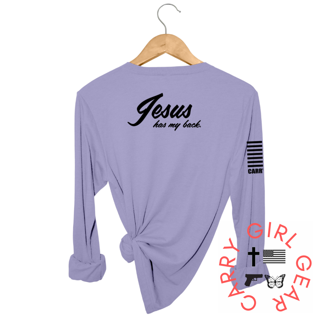 JESUS HAS MY BACK Long Sleeve