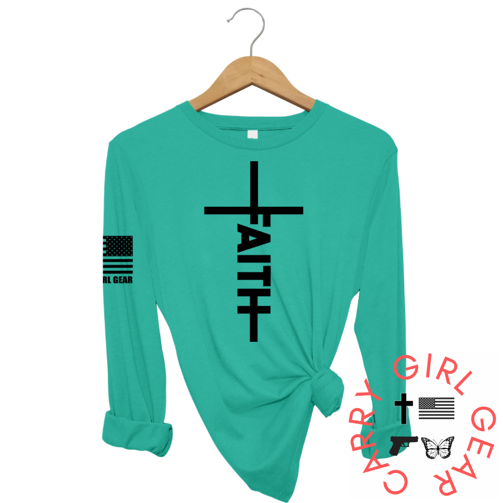 JESUS HAS MY BACK Long Sleeve
