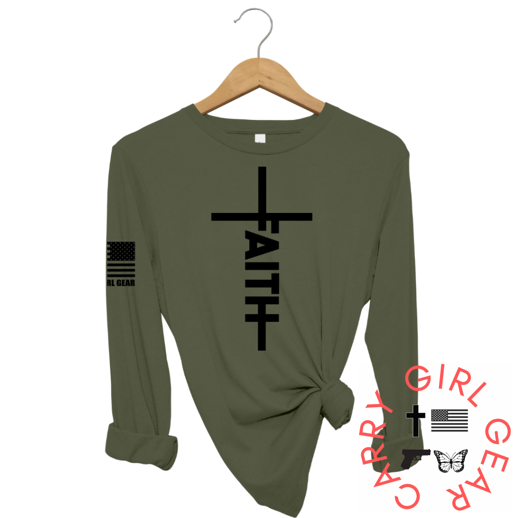 JESUS HAS MY BACK Long Sleeve