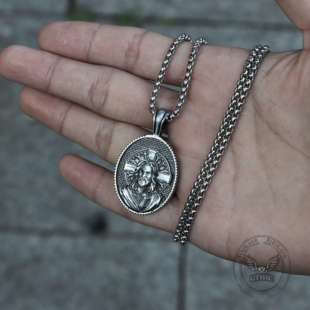 Jesus Christ Cross Pure Tin Necklace