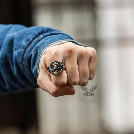 Jesus Portrait Stainless Steel Ring