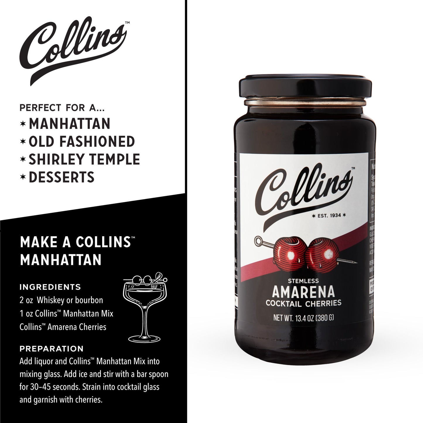 Stemless Amarena Cherries 13.4 oz