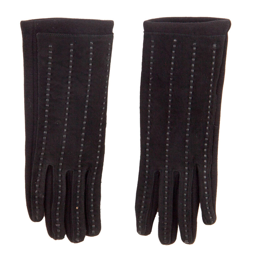 Women's Jersey Leather Texting Gloves
