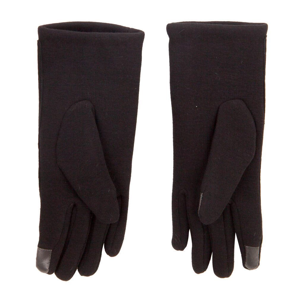 Women's Jersey Leather Texting Gloves