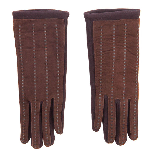 Women's Jersey Leather Texting Gloves