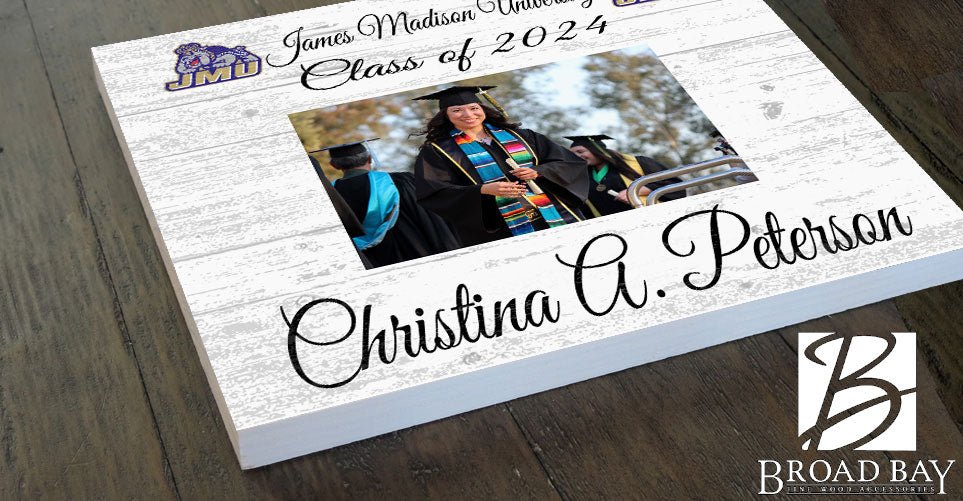 JMU Dukes Personalized Graduation Picture Frame Plaque – Upload Your Photo, Name & Class Year – 10.5"x10.5"