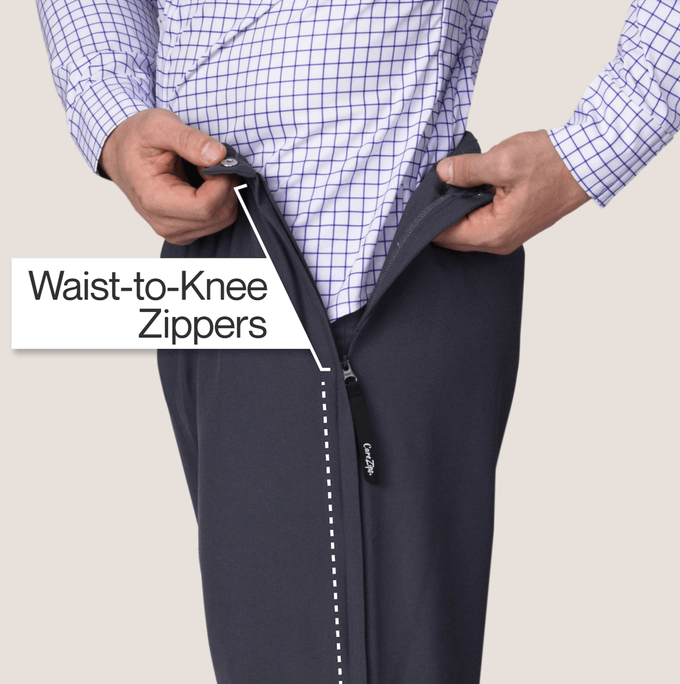 CareZips® Men's Adaptive Pants
