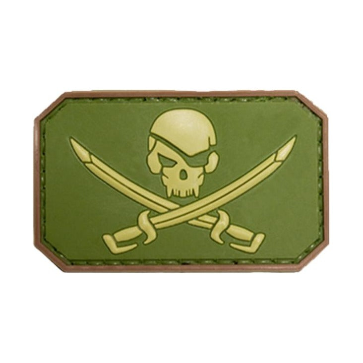 Jolly Roger Kids Military Patch PVC - GREEN/TAN
