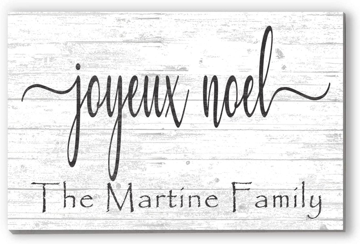 Joyeux Noel Sign Wood Personalized French Christmas Decoration