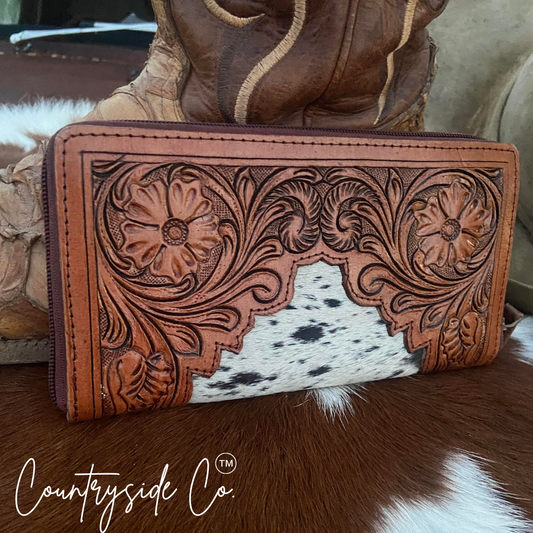 Juliet Tooled Leather Cowhide Wallet