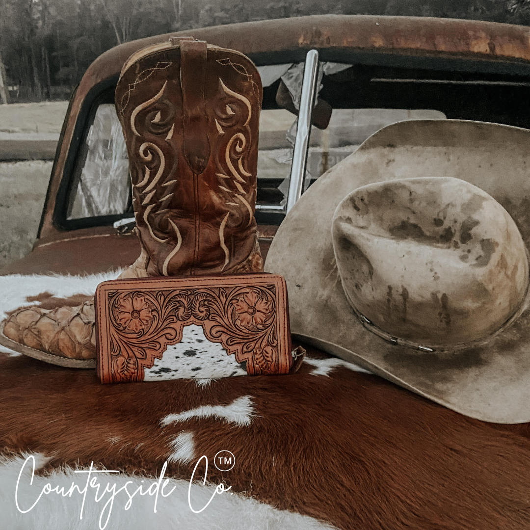Juliet Tooled Leather Cowhide Wallet