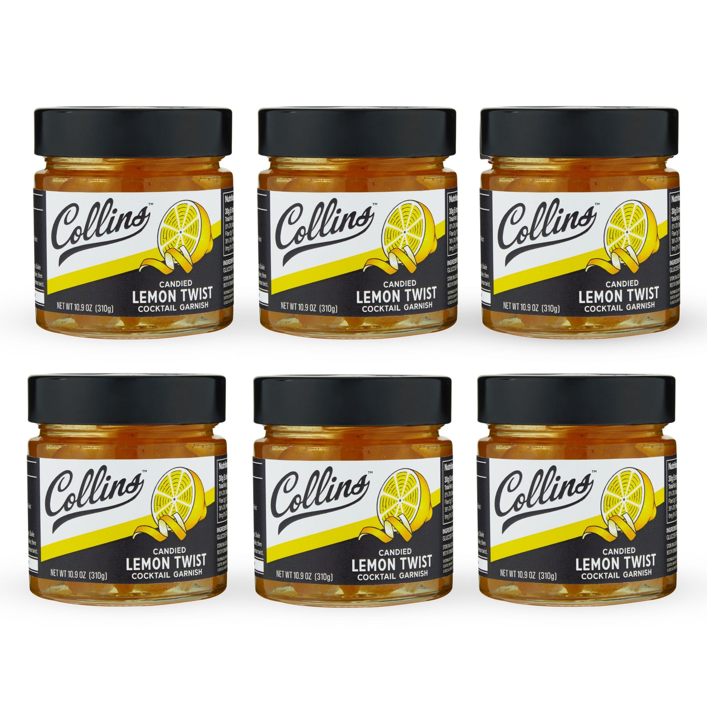 Candied Lemon Twist in Syrup 10.9 oz , Set of 6