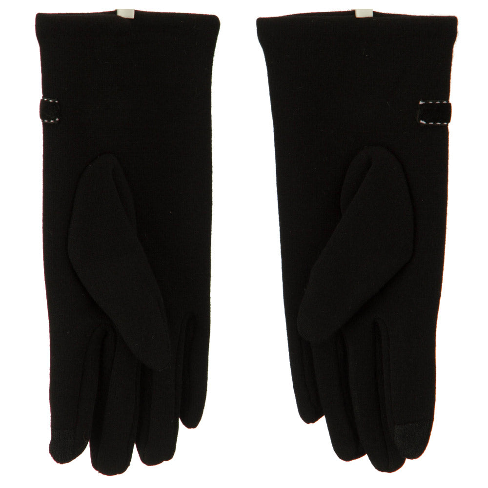 Women's Jersey Velvet Bow Texting Glove