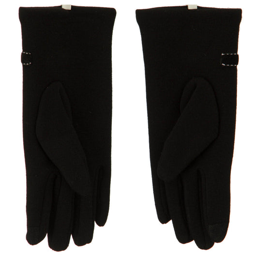 Women's Jersey Velvet Bow Texting Glove