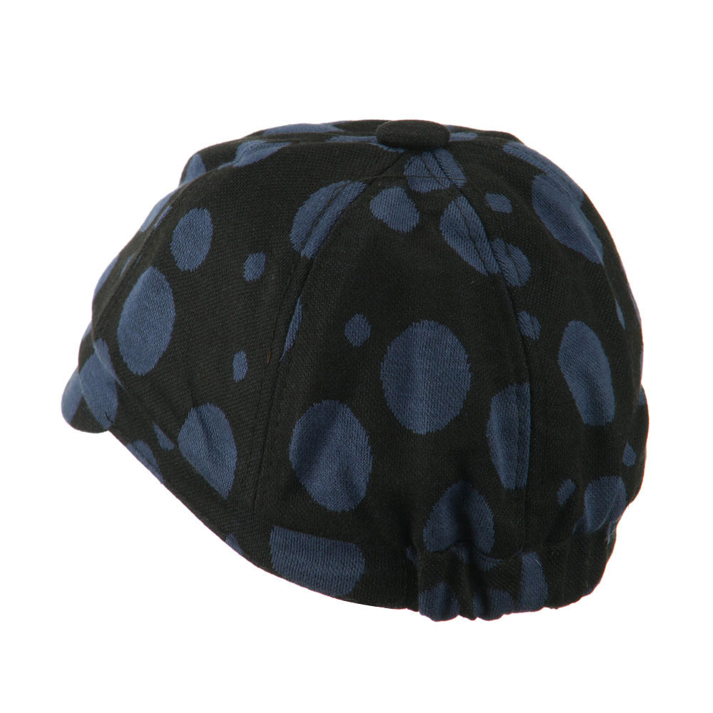 Girl's Polka Dots Elastic Cabby Cap