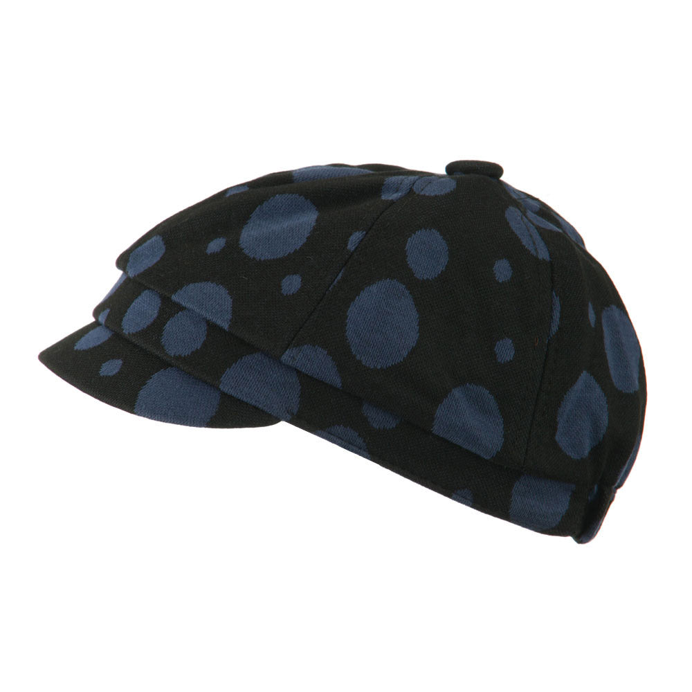 Girl's Polka Dots Elastic Cabby Cap