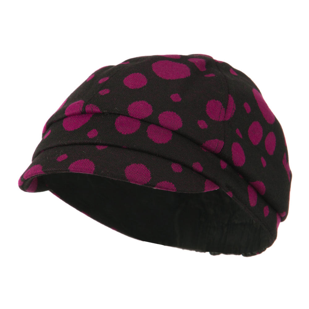 Girl's Polka Dots Elastic Cabby Cap