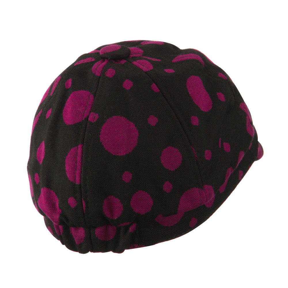 Girl's Polka Dots Elastic Cabby Cap