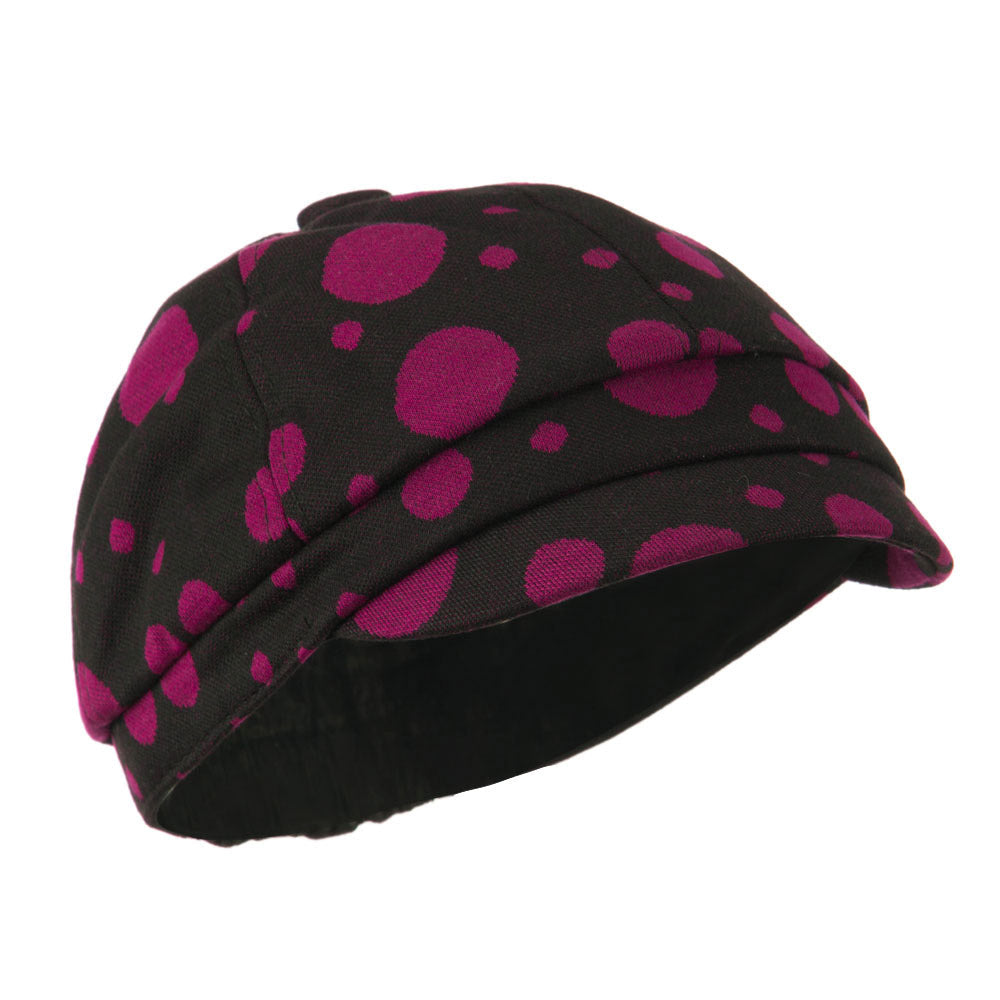 Girl's Polka Dots Elastic Cabby Cap