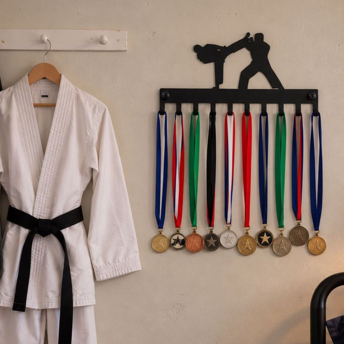 Karate Sparring Medal Rack Display
