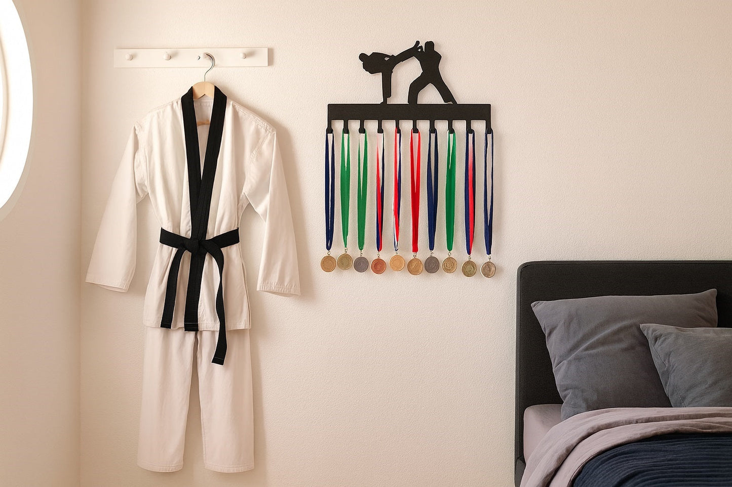 Karate Sparring Medal Rack Display