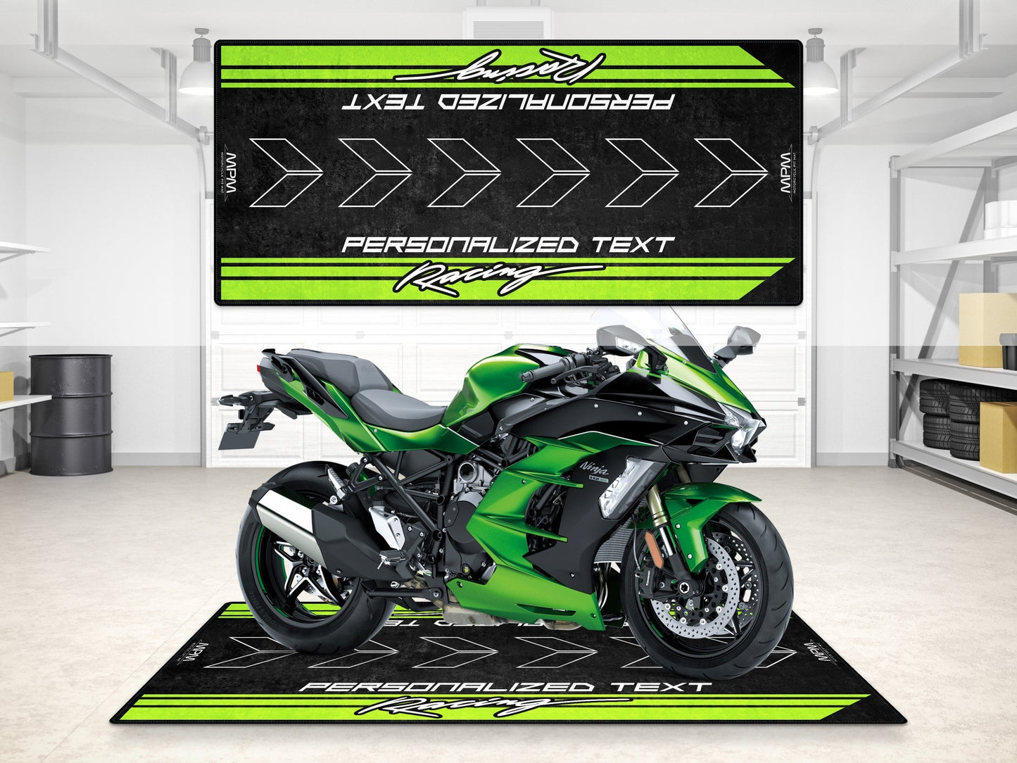 MPM Motorcycle Mat for Kawasaki - MM7134