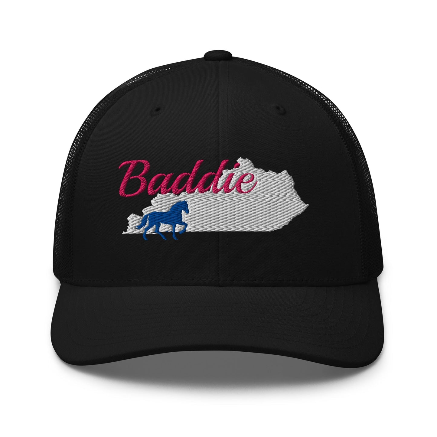 Kentucky Baddie Trucker Cap | Pink Script Horse Hat