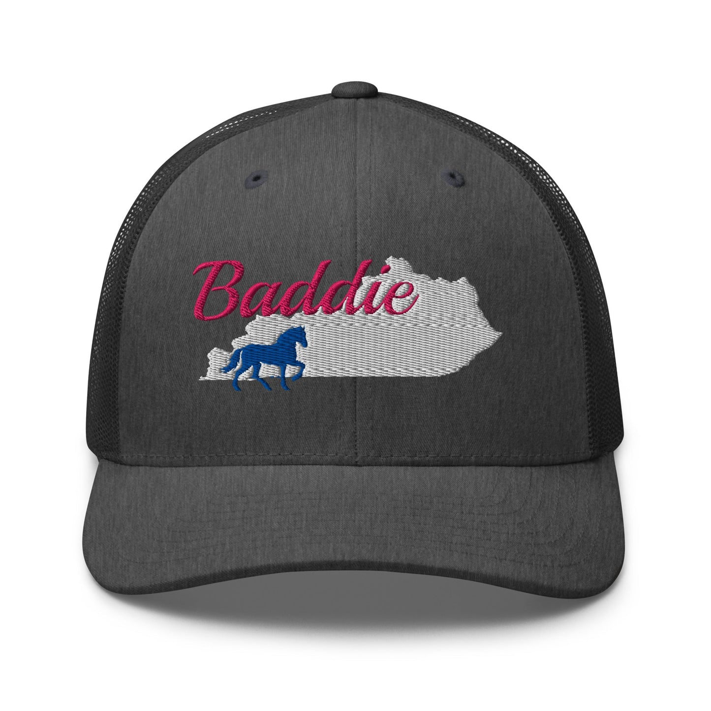 Kentucky Baddie Trucker Cap | Pink Script Horse Hat