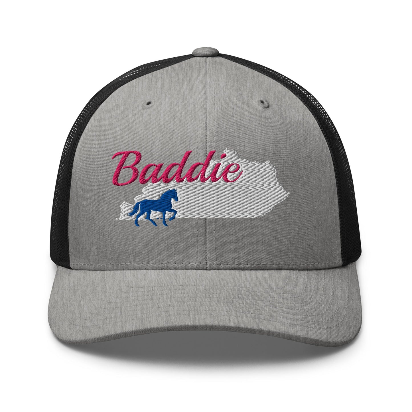 Kentucky Baddie Trucker Cap | Pink Script Horse Hat