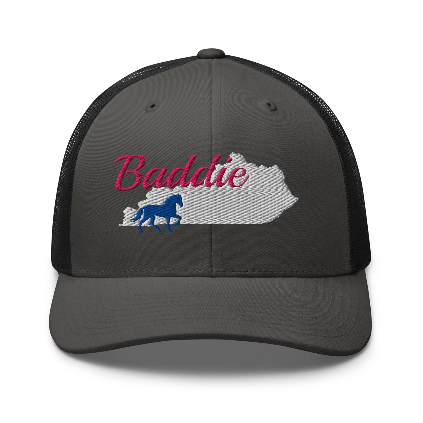 Kentucky Baddie Trucker Cap | Pink Script Horse Hat