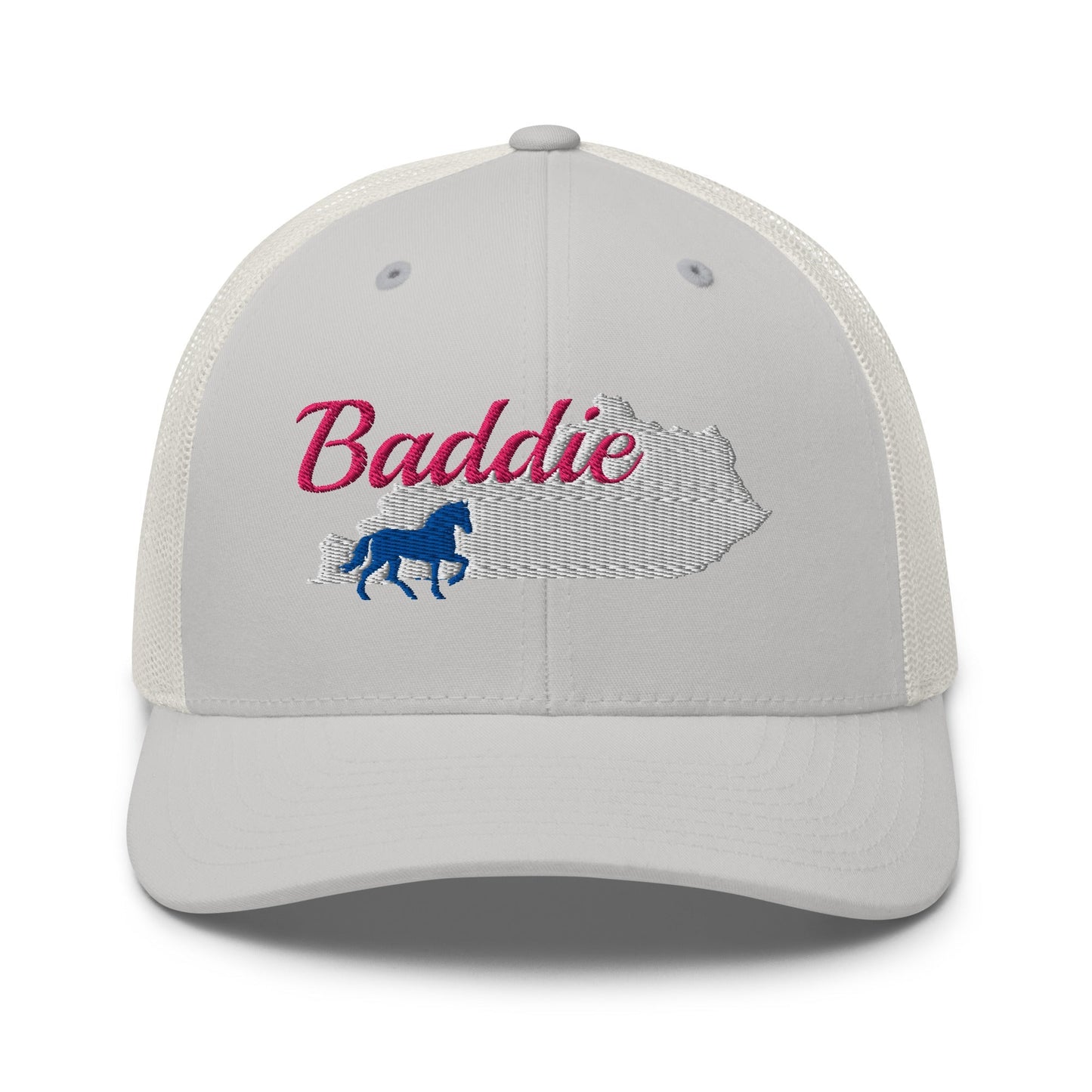 Kentucky Baddie Trucker Cap | Pink Script Horse Hat