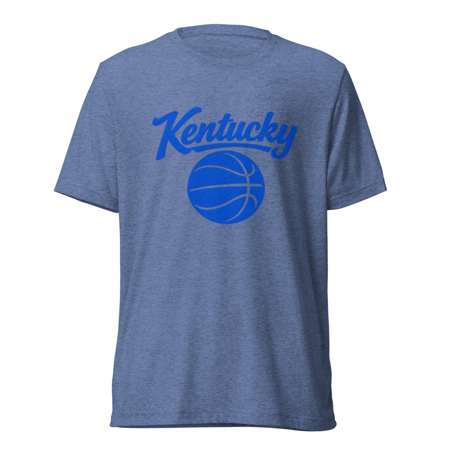 Kentucky Script Basketball T-Shirt | Clean Blue Design | Elite Tri-Blend
