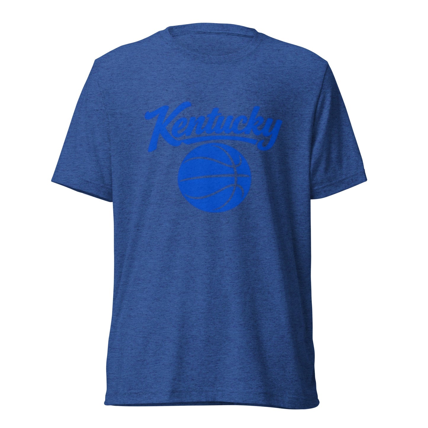 Kentucky Script Basketball T-Shirt | Clean Blue Design | Elite Tri-Blend