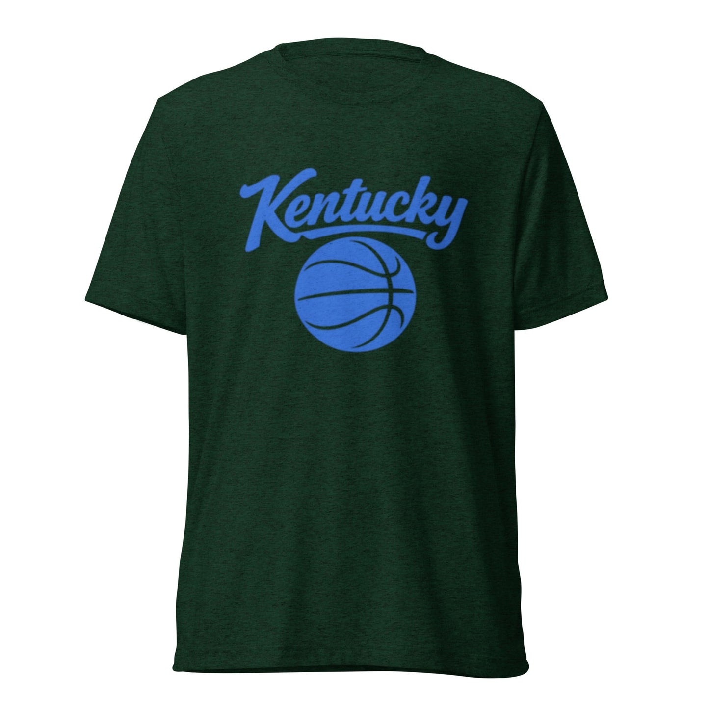 Kentucky Script Basketball T-Shirt | Clean Blue Design | Elite Tri-Blend