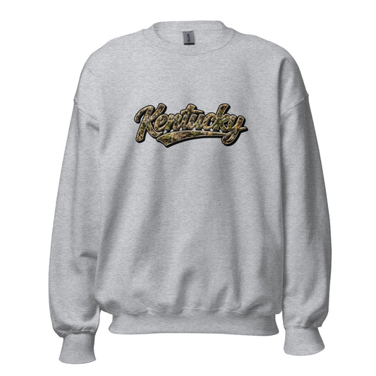 Kentucky Camo Sweatshirt | Outdoor Script Design | Unisex Fit
