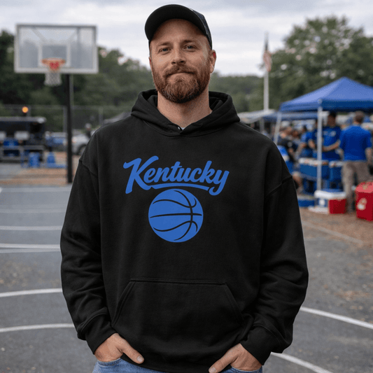 Kentucky Script Basketball Hoodie | Royal Blue Design | Unisex Fleece