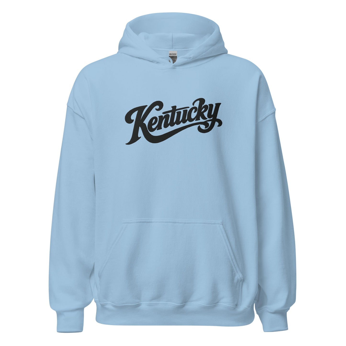 Kentucky Script Embroidered Hoodie | Black Stitch Bluegrass Pullover