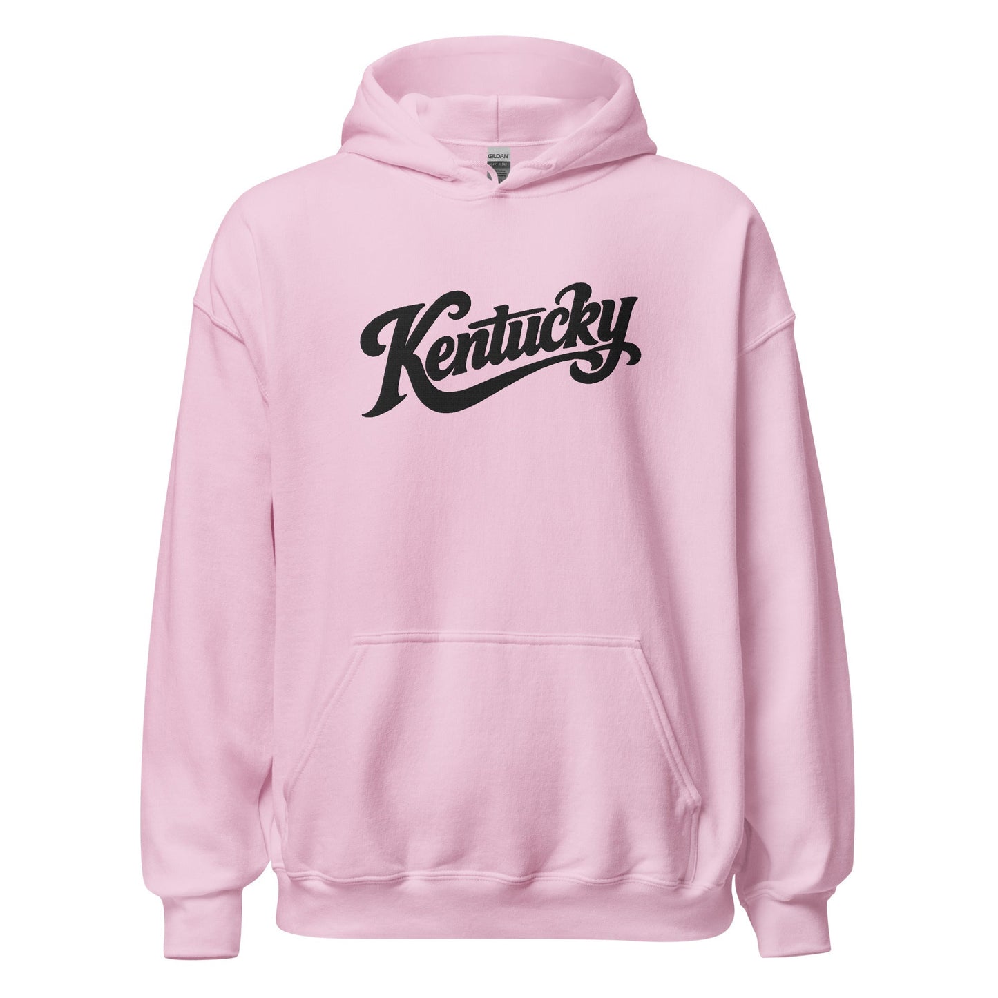 Kentucky Script Embroidered Hoodie | Black Stitch Bluegrass Pullover