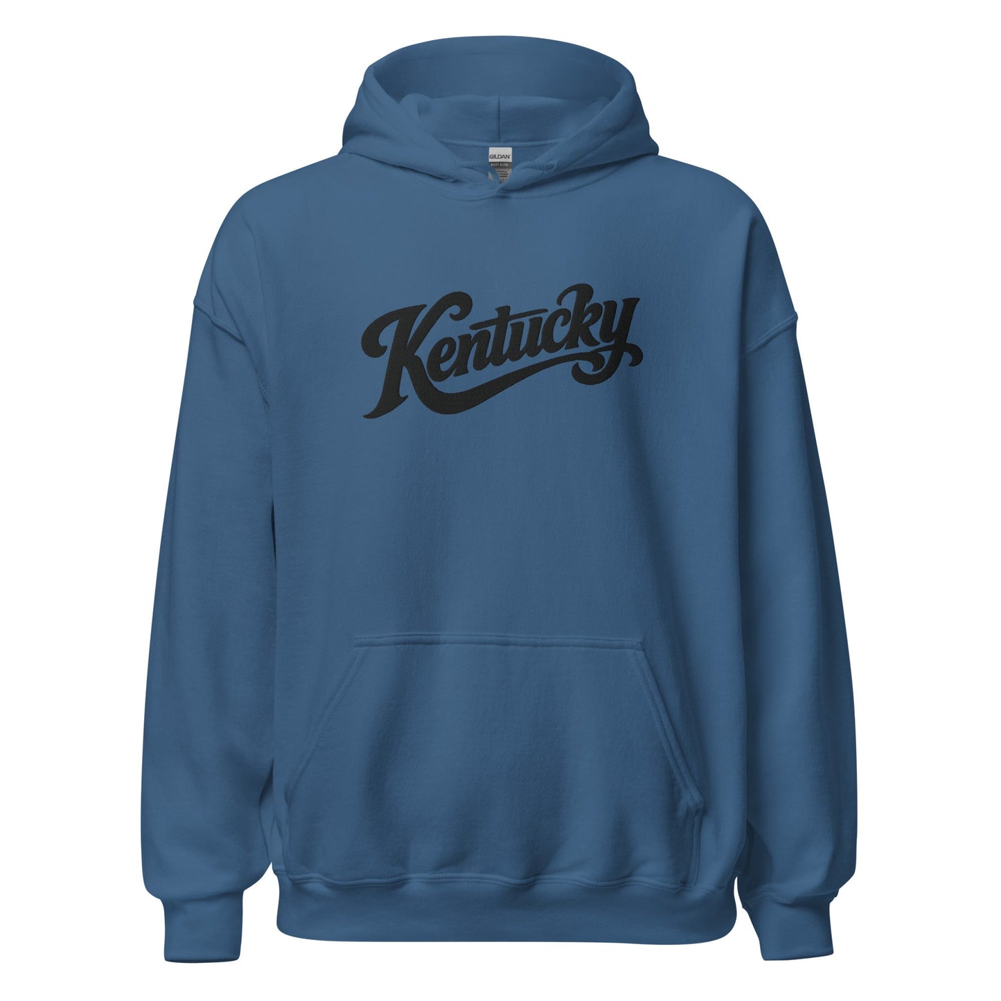 Kentucky Script Embroidered Hoodie | Black Stitch Bluegrass Pullover