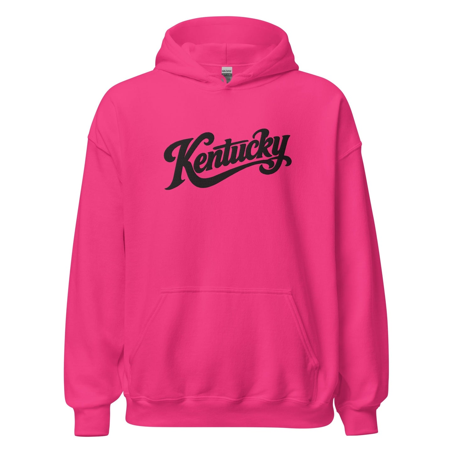 Kentucky Script Embroidered Hoodie | Black Stitch Bluegrass Pullover