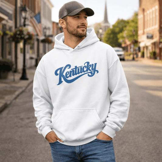 Kentucky Script Embroidered Hoodie | Bluegrass Heritage Pullover
