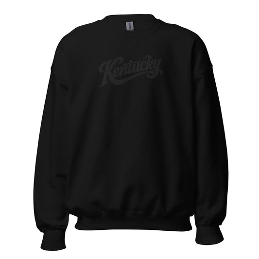 Kentucky Script Embroidered Sweatshirt | Black Stitch Bluegrass Crewneck